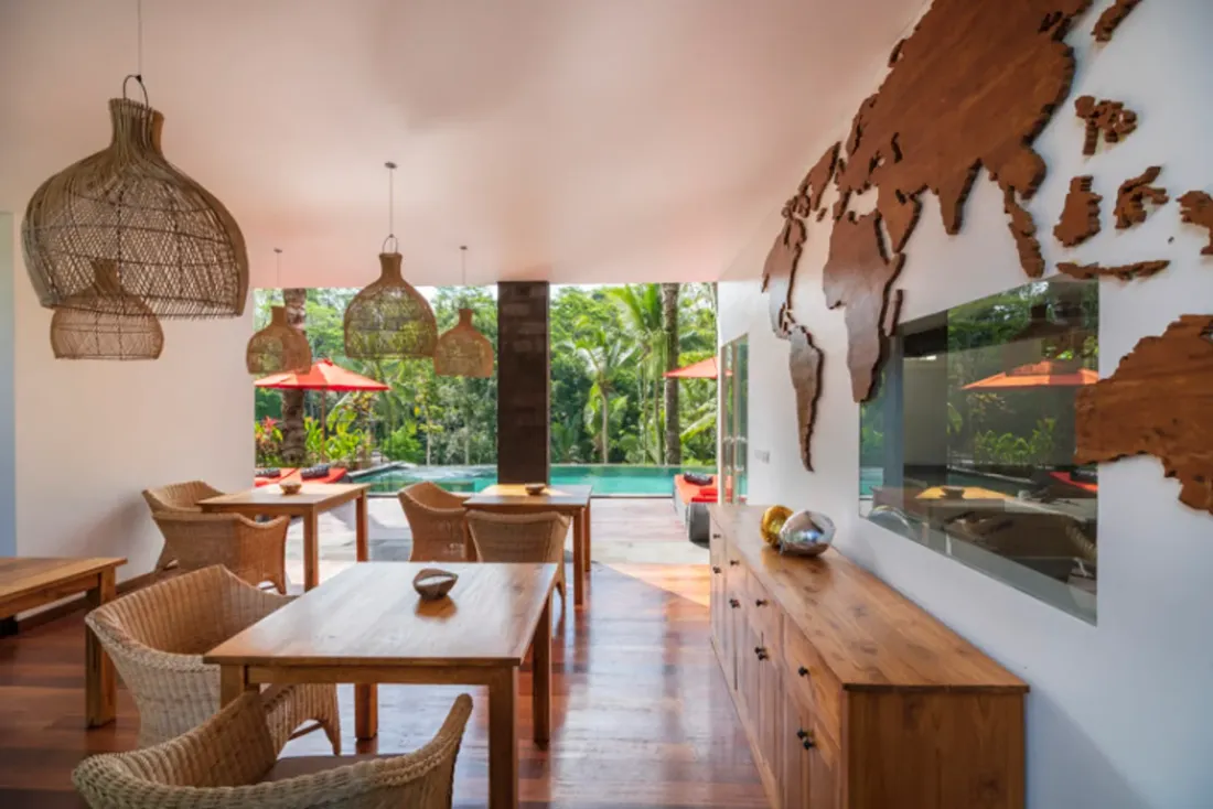 Le Gastronome Restaurant at Keliki Luxury Lodge in Ubud